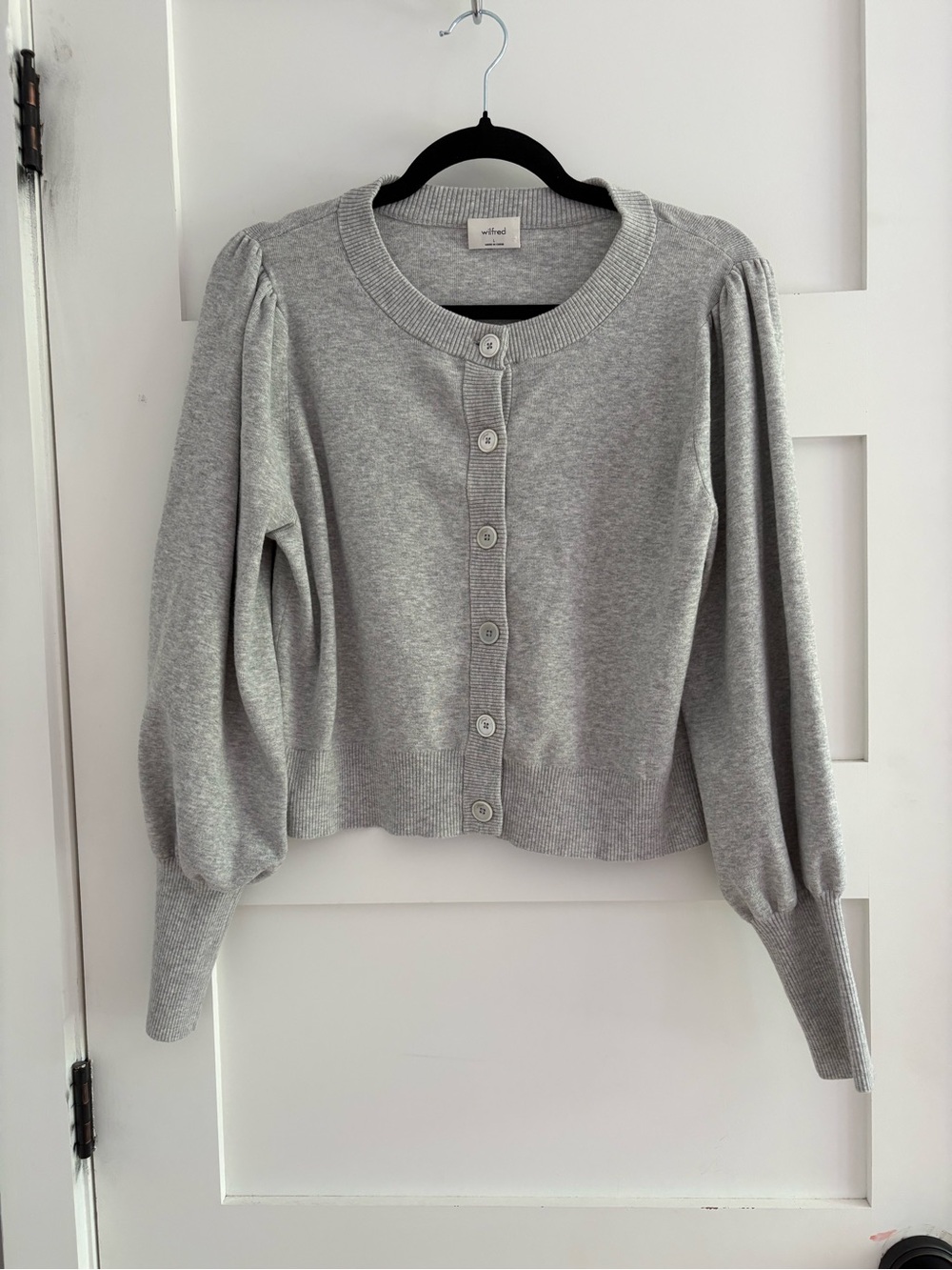 Aritzia Wilfred Alessia Gray Cardigan size L